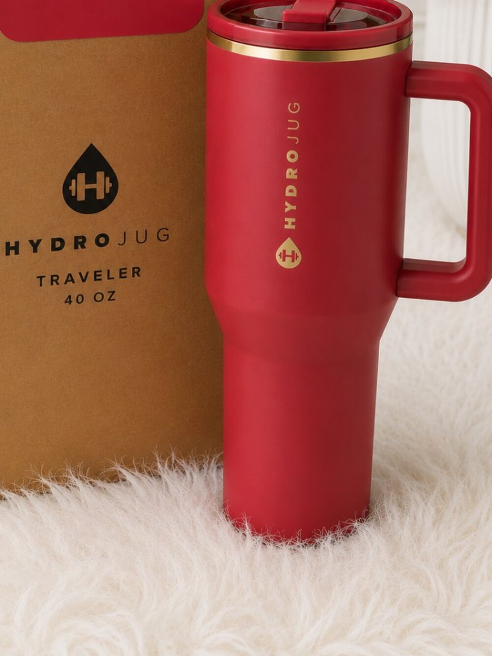 HydroJug 40oz Traveler Tumbler Crimson Red NWT